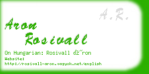 aron rosivall business card